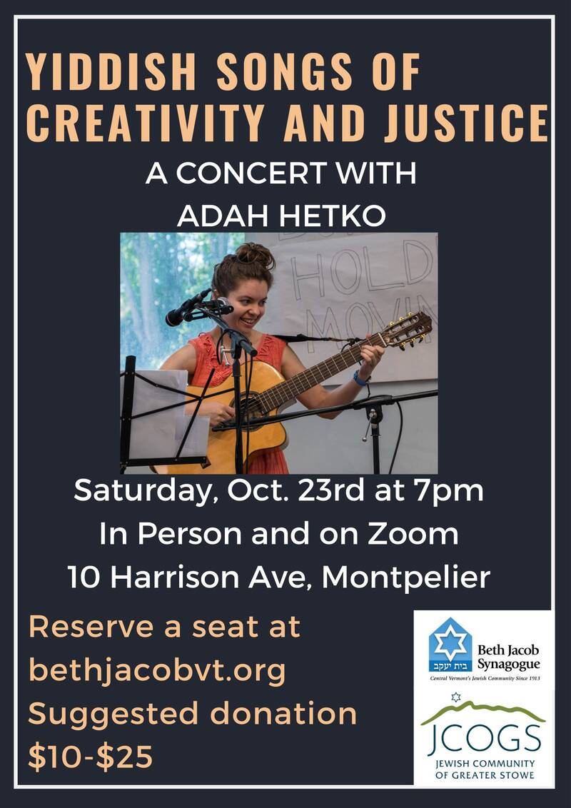 Banner Image for Yiddish Songs of Creativity and Justice; A concert with Adah Hetko