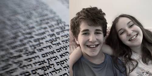 Banner Image for Community Shabbat Torah service and Ruby and Ben's Mitzvah ceremony