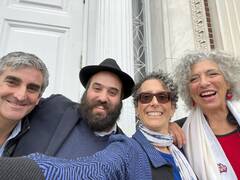 Mayor Miro Weinberger, Rabbi Eliyahu Junik, Beth Liberman, Rabbi Jan Salzman 
